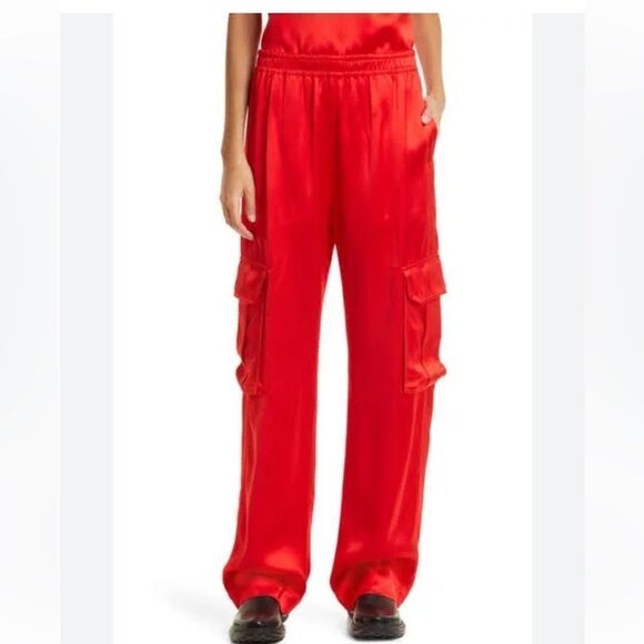 NWT Stine Goya Fatuna Red Cargo Trousers Woman size Medium - Picture 8 of 12